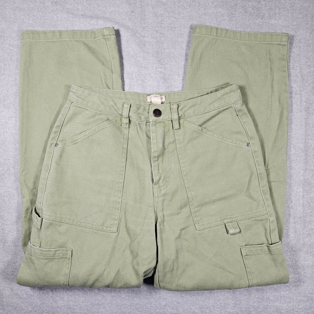 Billabongβ Womens Sage Green Cotton Twill Cargo Carpenter Utility Pants Size 24